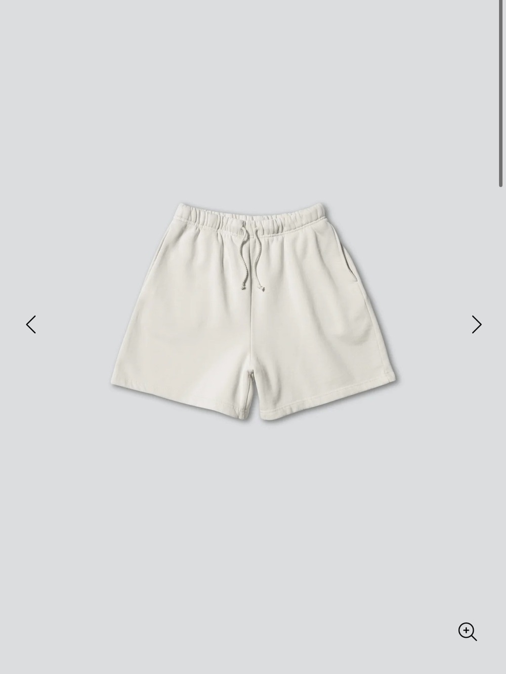 Women's Cream Drawstring Athletic Shorts